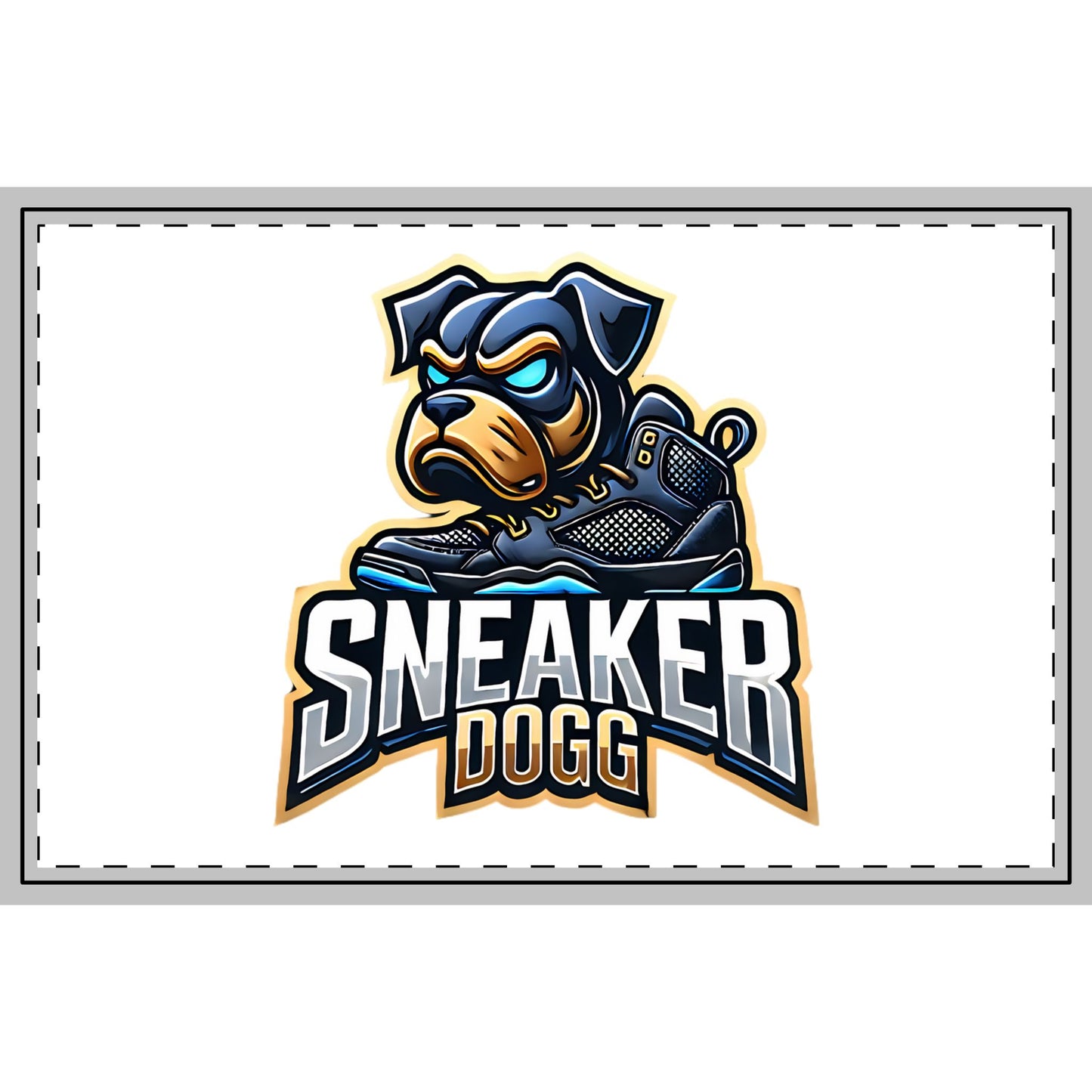 SneakerDogg Rug | Stylish Home Decor, Dog Lover Gift, Pet Rug, Sneaker Enthusiast Mat, Unique Dog Art