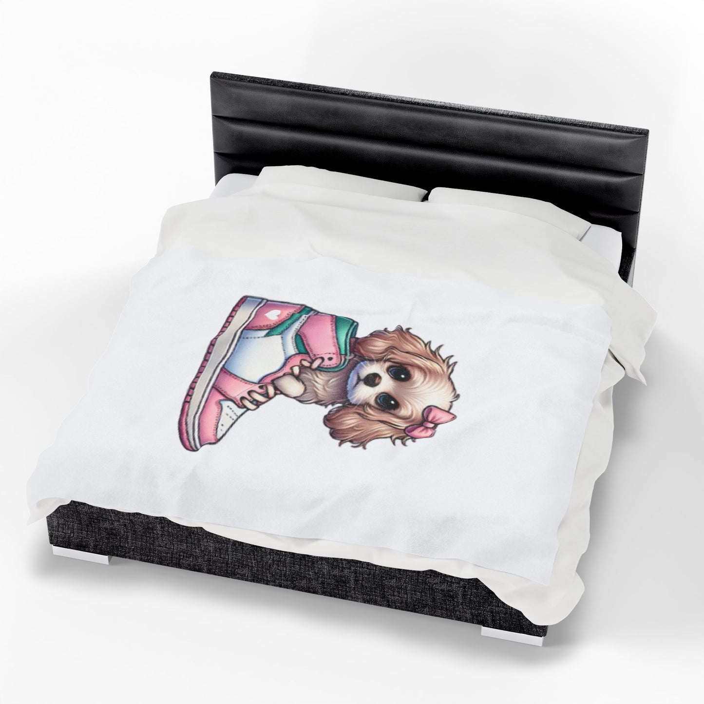 Sneaker Girls Plush Blanket - Velveteen Plush Blanket