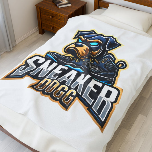 🐶 OG Sneakerdogg Plush Blanket – The Comfort. The Crown. 👑 (Velveteen Plush Blanket)