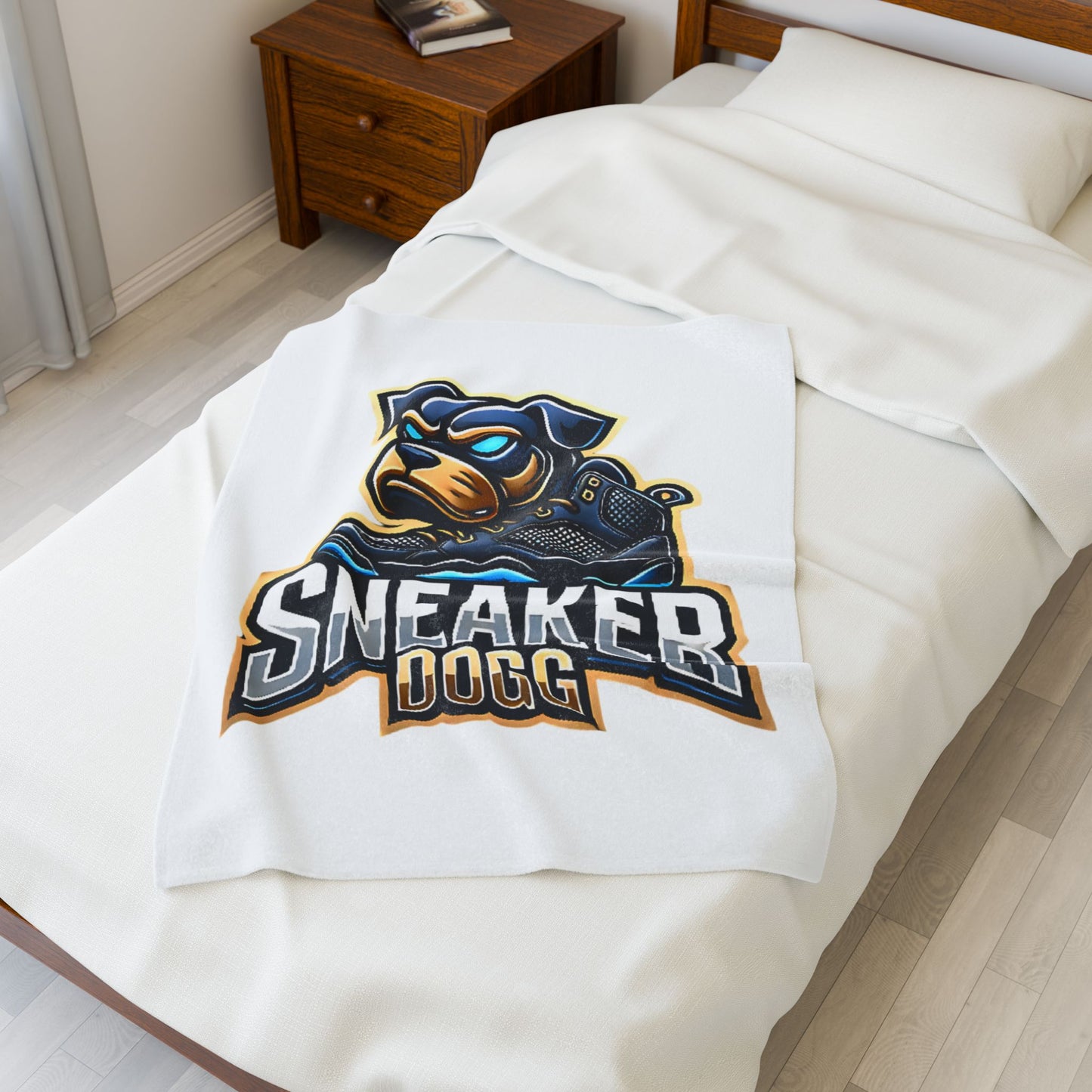 🐶 OG Sneakerdogg Plush Blanket – The Comfort. The Crown. 👑 (Velveteen Plush Blanket)