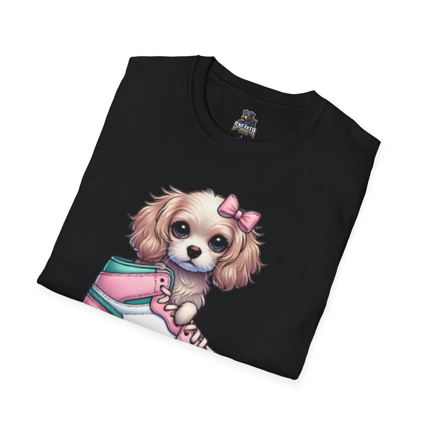 Sneaker Girls Cute Puppy Sneaker T-Shirt - Perfect Gift for Dog Lovers