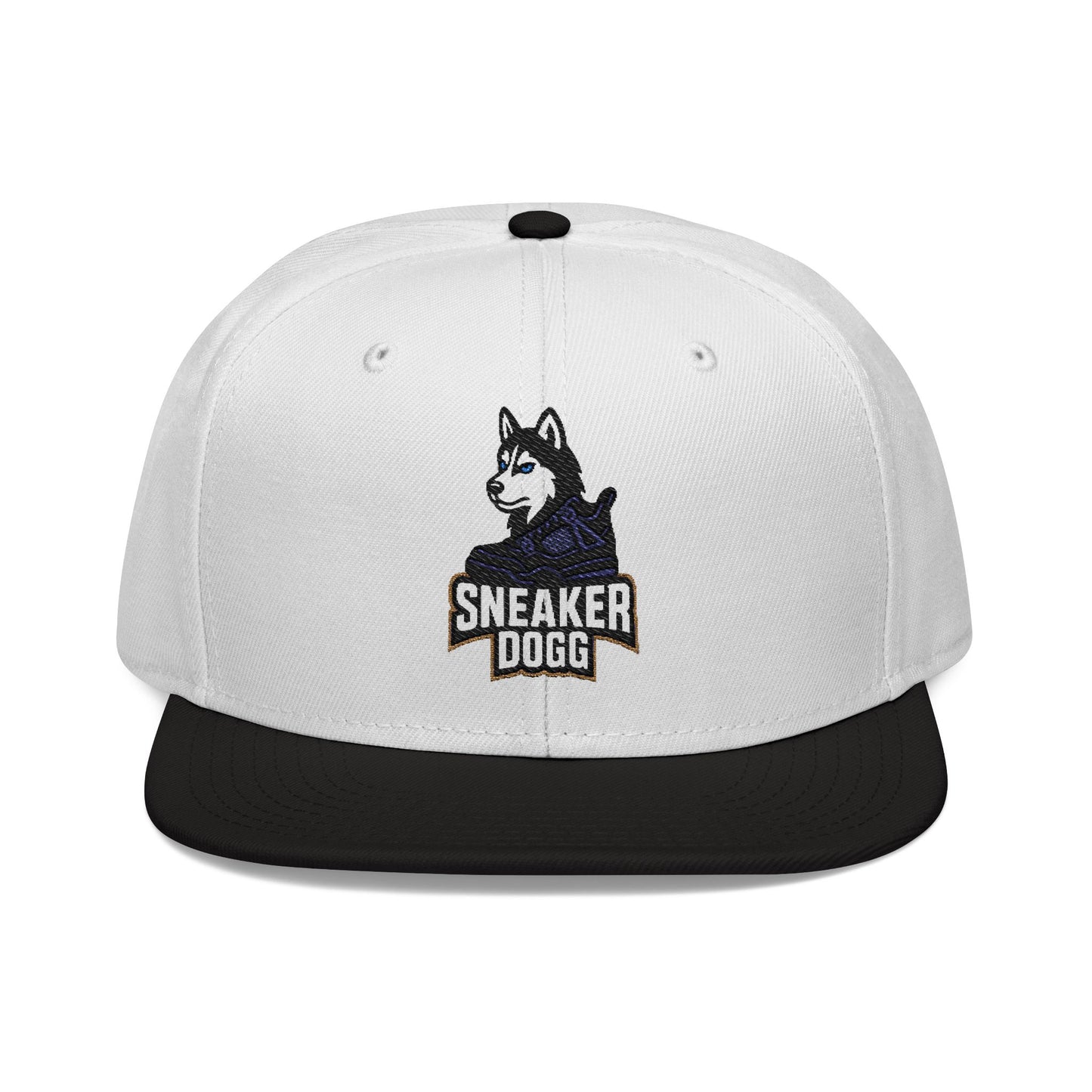 SneakerDogg Embroidered Snapback Cap (Royal Husky Edition)- Stylish Streetwear for Dogg Lovers