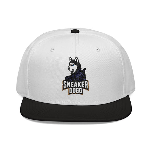 SneakerDogg Embroidered Snapback Cap (Royal Husky Edition)- Stylish Streetwear for Dogg Lovers