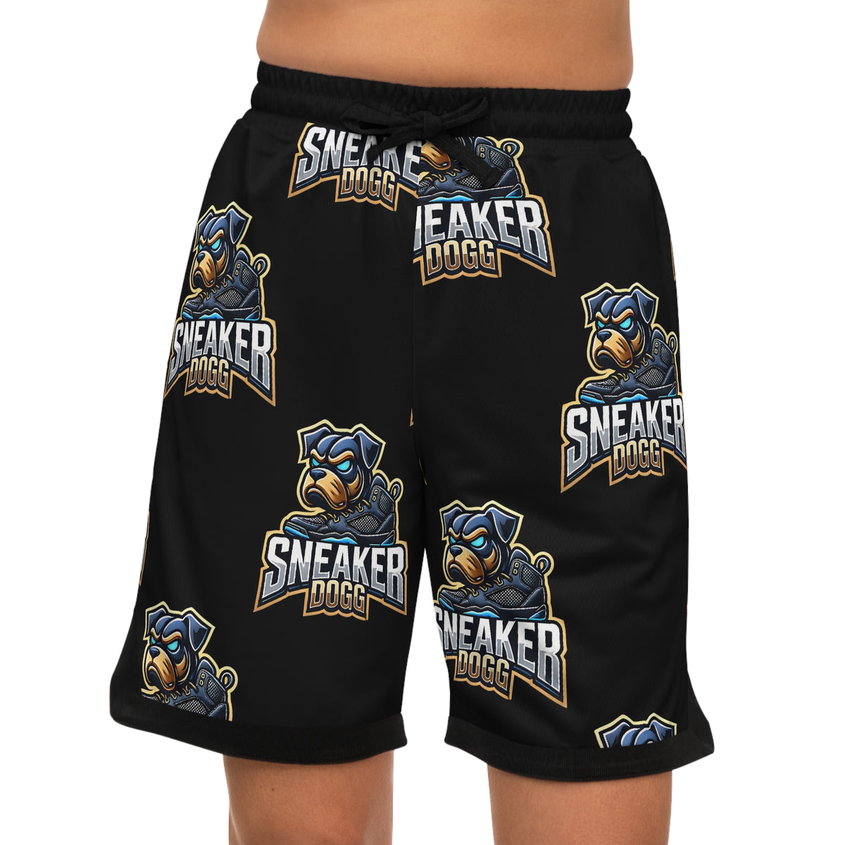 Sneaker Dogg Basketball Shorts (Blackout) – Sporty, Fun Athletic Wear for Basketball Fans