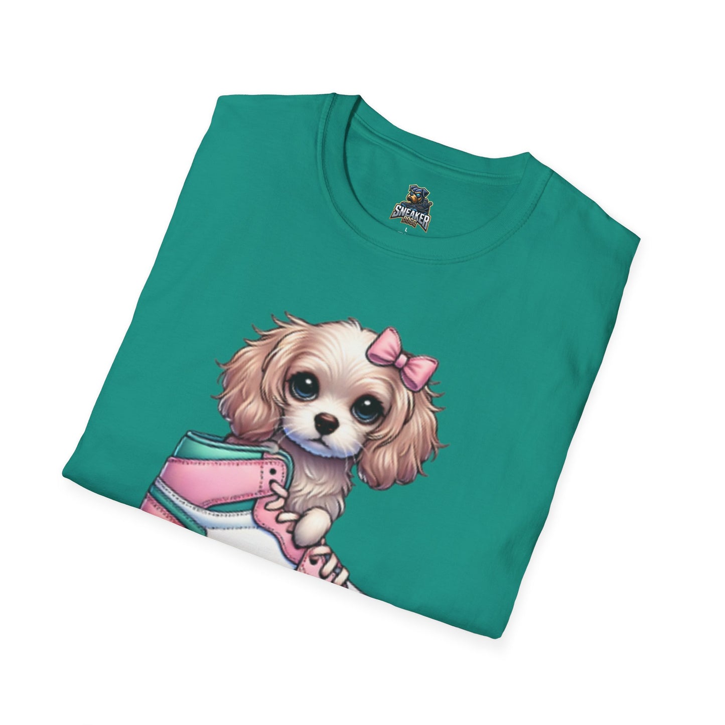 Sneaker Girls Cute Puppy Sneaker T-Shirt - Perfect Gift for Dog Lovers