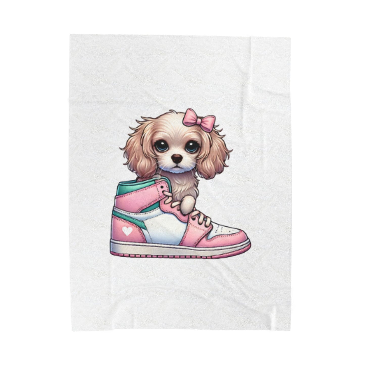 Sneaker Girls Plush Blanket - Velveteen Plush Blanket