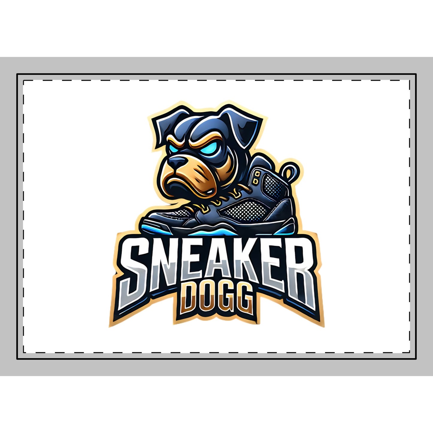 SneakerDogg Rug | Stylish Home Decor, Dog Lover Gift, Pet Rug, Sneaker Enthusiast Mat, Unique Dog Art