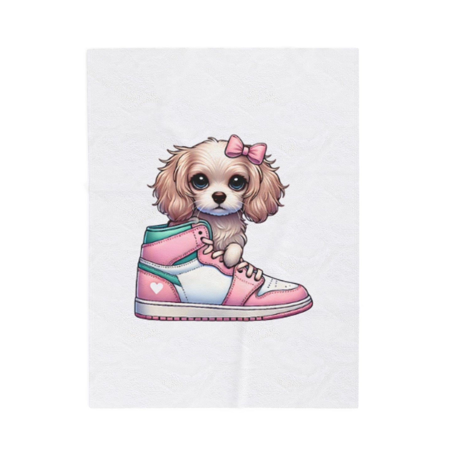 Sneaker Girls Plush Blanket - Velveteen Plush Blanket