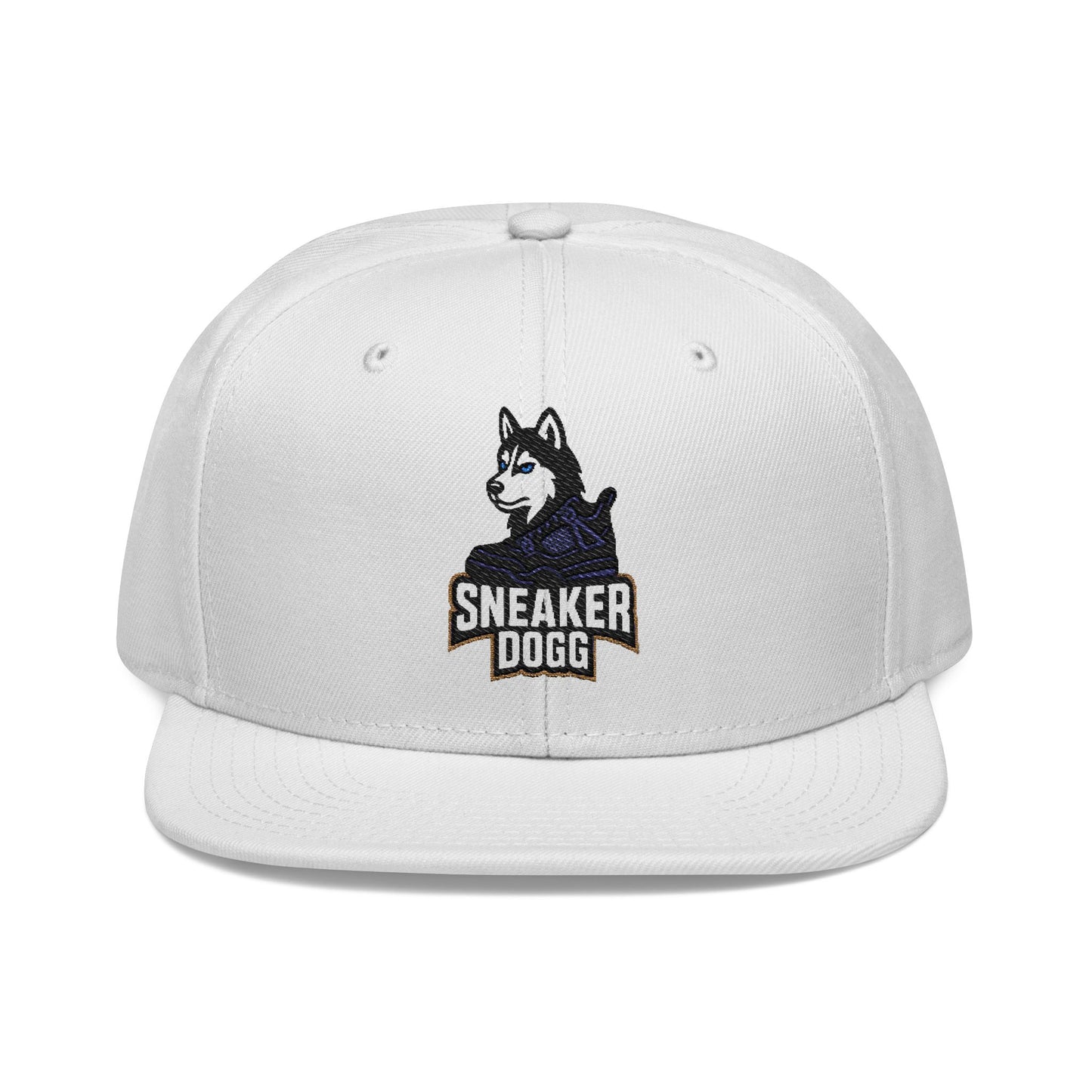 SneakerDogg Embroidered Snapback Cap (Royal Husky Edition)- Stylish Streetwear for Dogg Lovers