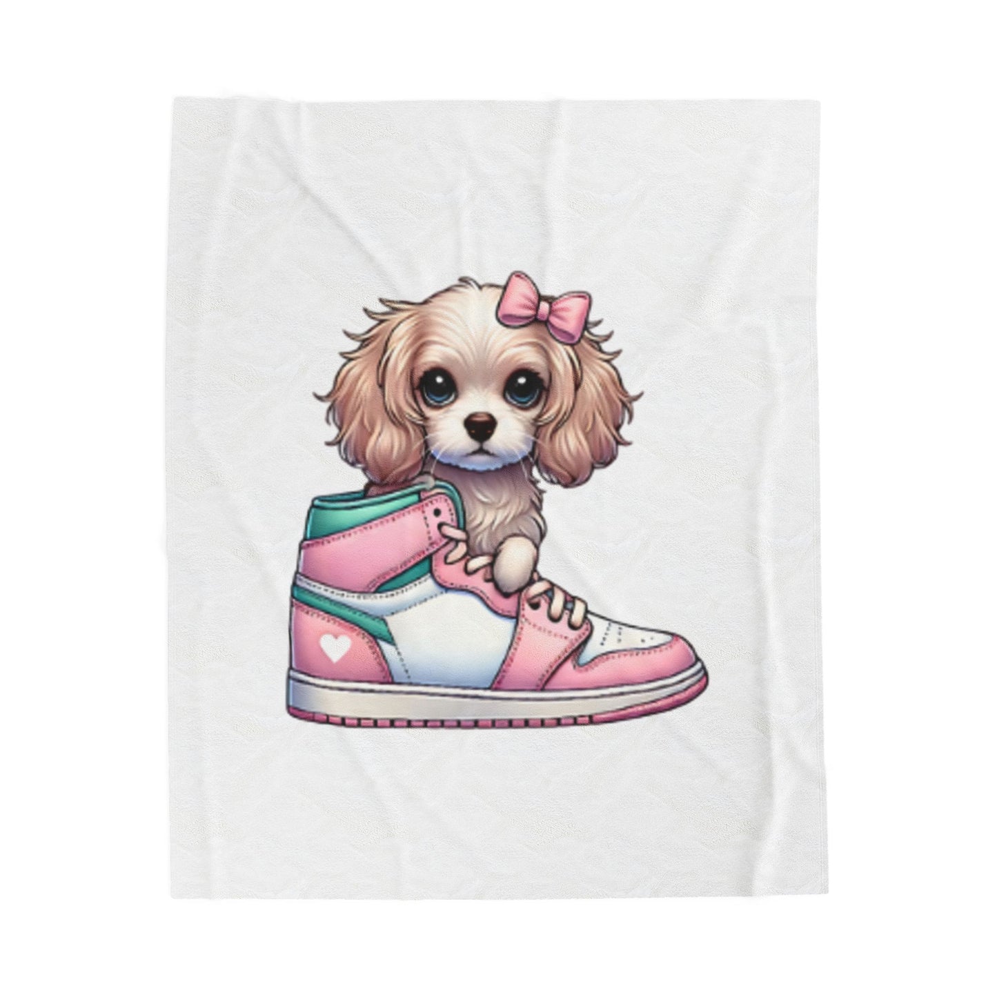 Sneaker Girls Plush Blanket - Velveteen Plush Blanket