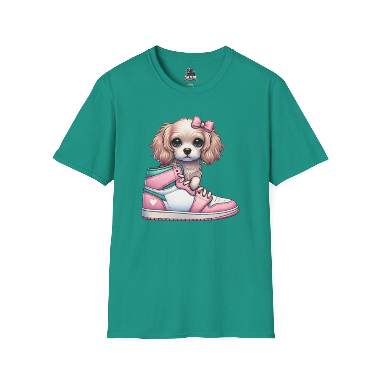 Sneaker Girls Cute Puppy Sneaker T-Shirt - Perfect Gift for Dog Lovers